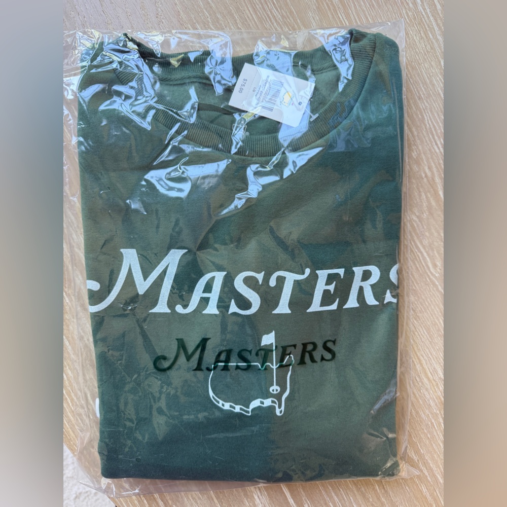 Masters Dark Green Crewneck Sweatshirt with White Logo